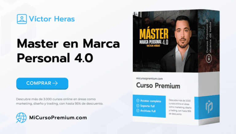 Master en Marca Personal 4.0 de Víctor Heras - Curso completo para generar ingresos con estrategias orgánicas en redes sociales.