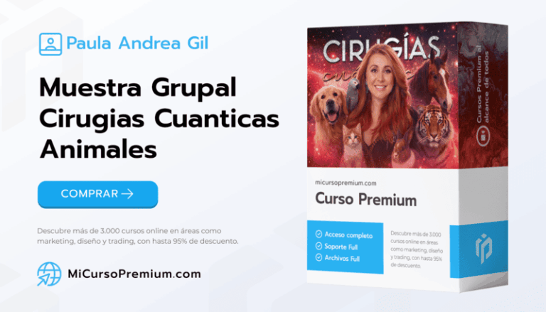 Muestra Grupal Cirugías Cuánticas Animales Paula Gil - Regeneración energética para mascotas