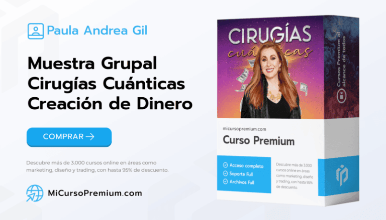 Muestra Grupal Cirugías Cuánticas Creación de Dinero con Paula Andrea Gil - Sesión online de regeneración cuántica para activar la energía del dinero